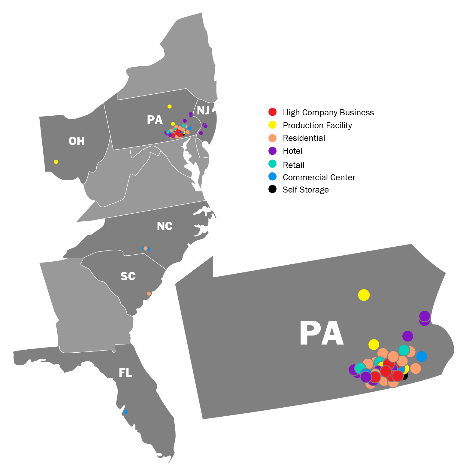 High Companies Locations